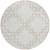 8' Ivory And Beige Round Geometric Washable Indoor Outdoor Area Rug Transitional Style - Ivory, Beige Color