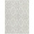 8' X 10' Ivory And Gray Trellis Washable Indoor Outdoor Area Rug