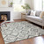 9' X 12' Gray And Ivory Geometric Washable Indoor Outdoor Area Rug - 608219310158