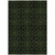 9' X 12' Olive Green And Green Medallion Washable Indoor Outdoor Area Rug