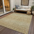 10' X 14' Copper Ivory And Olive Green Tribal Washable Indoor Outdoor Area Rug