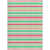 8' X 10' Green Striped Washable Non Skid Indoor Outdoor Area Rug