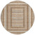 8' Chocolate And Beige Round Geometric Washable Indoor Outdoor Area Rug - Chocolate, Beige
