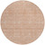 8' Copper And Beige Round Floral Washable Indoor Outdoor Area Rug - Copper, Beige