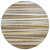 8' Brown Beige And Gray Round Striped Washable Indoor Outdoor Area Rug