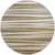 8' Brown Beige And Gray Round Striped Washable Indoor Outdoor Area Rug