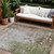 10' X 14' Brown And Green Abstract Washable Indoor Outdoor Area Rug