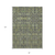 8' X 10' Blue and Green Floral Washable Non Skid Indoor Outdoor Area Rug