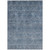 9' X 12' Blue And Ivory Floral Washable Indoor Outdoor Area Rug