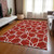 10' X 14' Red And Ivory Geometric Washable Indoor Outdoor Area Rug Modern Style - Red, Ivory Color