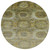 8' Gold And Beige Round Medallion Washable Indoor Outdoor Area Rug
