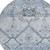 8' Sky Blue And Denim Blue Round Floral Washable Indoor Outdoor Area Rug - 608219009151