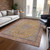10' X 14' Gold And Peach Medallion Washable Indoor Outdoor Area Rug