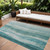 8' X 10' Teal Blue And Aqua Abstract Washable Indoor Outdoor Area Rug Transitional Style - Teal Blue, Aqua Color