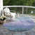8' Denim Blue And Sky Blue Round Striped Washable Indoor Outdoor Area Rug - 880016673593