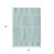 10' X 14' Turquoise And Pale Aqua Striped Washable Indoor Outdoor Area Rug