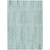 10' X 14' Turquoise And Pale Aqua Striped Washable Indoor Outdoor Area Rug
