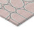 8' Pink Gray And Ivory Round Abstract Washable Indoor Outdoor Area Rug - 608219185633