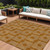 9' X 12' Terra Cotta And Ivory Geometric Washable Indoor Outdoor Area Rug