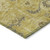 9' X 12' Gold Wheat And Gray Oriental Washable Indoor Outdoor Area Rug