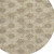 8' Gold And Taupe Round Damask Washable Indoor Outdoor Area Rug