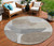 8' Taupe And Gray Round Abstract Washable Indoor Outdoor Area Rug - 880016802344