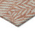 9' X 12' Salmon And Gray Floral Washable Indoor Outdoor Area Rug