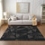 9' X 12' Black Charcoal And Gray Geometric Washable Indoor Outdoor Area Rug
