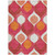9' X 12' Pink Mauve And Orange Ogee Washable Indoor Outdoor Area Rug