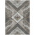 9' X 12' Brown And Gray Geometric Washable Indoor Outdoor Area Rug