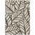 9' X 12' Chocolate And Beige Floral Washable Indoor Outdoor Area Rug
