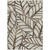 9' X 12' Chocolate And Beige Floral Washable Indoor Outdoor Area Rug
