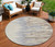 8' Beige Brown And Gray Round Abstract Washable Indoor Outdoor Area Rug Transitional Style - Beige, Brown, Gray Color