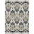 9' X 12' Black Beige And Gold Oriental Washable Indoor Outdoor Area Rug