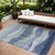 10' X 14' Light Blue And Dark Blue Abstract Washable Indoor Outdoor Area Rug
