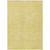 9' X 12' Gold Floral Washable Indoor Outdoor Area Rug