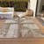 8' X 10' Copper And Gray Geometric Washable Indoor Outdoor Area Rug