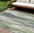 8' X 10' Fern Green And Gray Abstract Washable Indoor Outdoor Area Rug - Fern Green, Gray