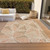 8' X 10' Terra Cotta Beige And Salmon Geometric Washable Indoor Outdoor Area Rug