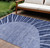 8' X 10' Navy Blue And Sky Blue Abstract Washable Indoor Outdoor Area Rug - 608219343248