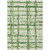 10' X 14' Artichoke Green And Emerald Striped Washable Indoor Outdoor Area Rug