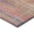 8' Round Red and Orange Round Striped Washable Non Skid Indoor Outdoor Area Rug