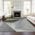 9' X 12' Sage Green And Charcoal Abstract Washable Indoor Outdoor Area Rug