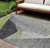 9' X 12' Sage Green And Charcoal Abstract Washable Indoor Outdoor Area Rug
