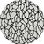 8' Ivory And Black Round Geometric Washable Indoor Outdoor Area Rug - Ivory, Black