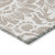 10' X 14' Taupe and Ivory Floral Washable Non Skid Indoor Outdoor Area Rug