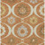 10' X 14' Orange Copper And Gray Medallion Washable Indoor Outdoor Area Rug