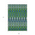 9' X 12' Green And Blue Southwestern Washable Indoor Outdoor Area Rug