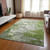 10' X 14' Olive Green And Gray Abstract Washable Indoor Outdoor Area Rug - Olive Green, Gray
