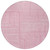 8' Pink And Ivory Round Geometric Washable Indoor Outdoor Area Rug Transitional Style - Pink, Ivory Color